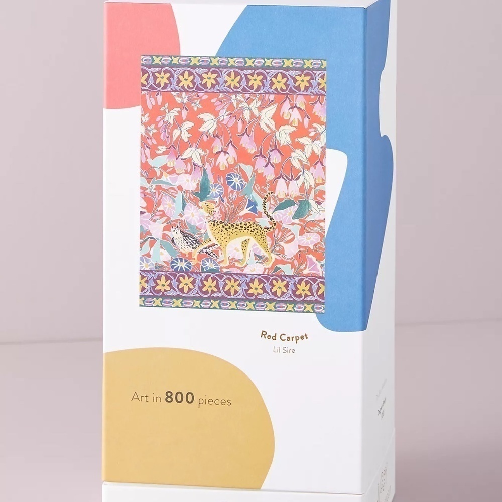 NIB Jiggy for Anthropologie Puzzle and Glue Set, Red Carpet by Lil Sire